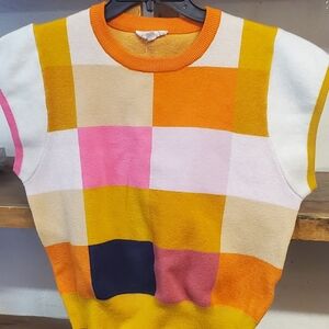 Colorful Checkered Sweater Vest